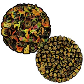 Holographic Christmas Transparent Animal Colorful Stickers(200 pcs)