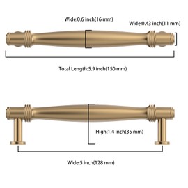 Asidrama 10 Pack 5 Inch(128mm) Brushed Satin Nickel Kitchen Cabinet Handles, Cabinet Pulls Kitchen Cabinet Hardware for Cupboard Drawer Pulls
