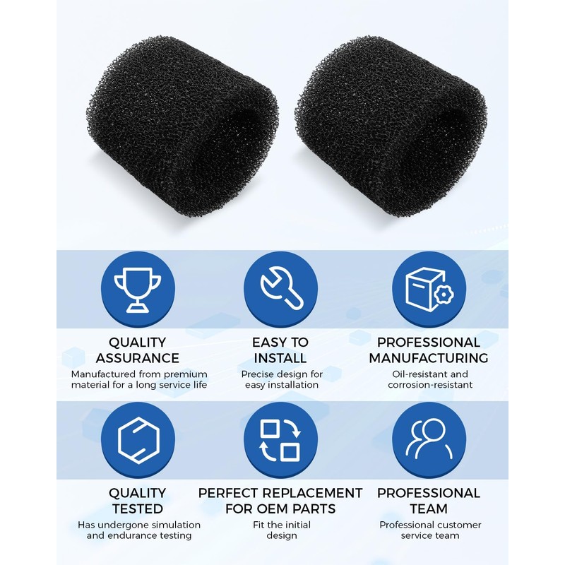 2-1/2 in CMXZVBE38660 Vacuum Muffler Foam Silencer Diffuser Fit for
