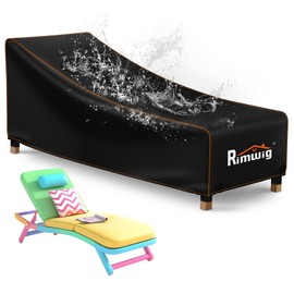 Patio Deck Chair Cover Waterproof 420D Heavy Duty Rip Proof Oxford Fabric Outdoor Patio Sun Deck Chair Covers 200 x 75 x 40/70 cm