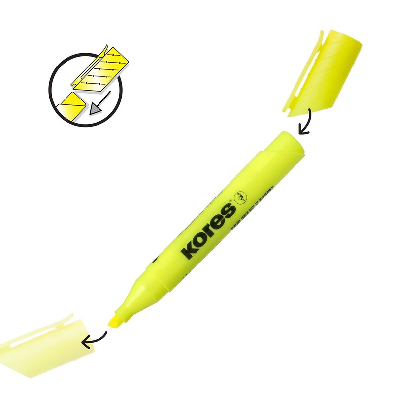 Kores - High Liner Plus: Orange Fluorescent Highlighter Pens, Chisel