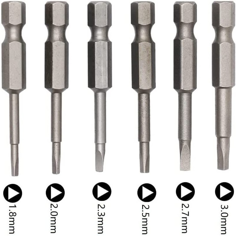 Fixinus 6-Piece Triangular Screwdriver Bit Set, Magnetic S2 Steel Triangular