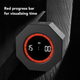Cube Timer, Rotation Pomodoro Timer, Desk Productivity, with G Sensor for Task Work Study Kitchen 1 3 5 15 30 60 90min Custom Countdown (Black)