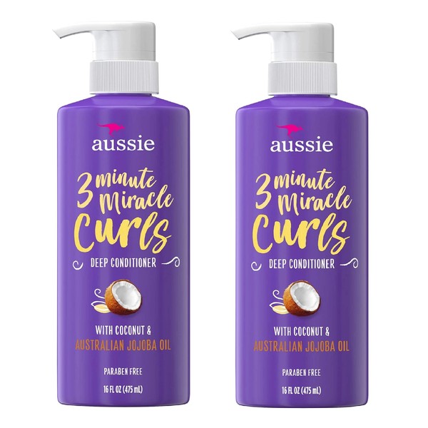 Paraben-Free Miracle Curls 3 Minute Miracle Conditioner with Coconut and Australian Jojoba Oil 16 fl oz - 2-PACK