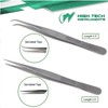 HTI Brand 2 Pcs Surgical Tweezers for Ingrown Hair Precision Sharp Needle Pointed 5.5"