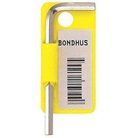 BONDHUS No. 16214 Hexagonal L-Wrench, Short, 3/8 Inch, Short Hand: 1.8 inches (45 mm), Long: 4.6 inches (117 mm), Plated