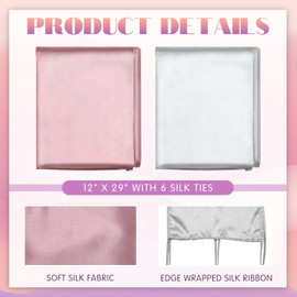 Hosuly 2 Pcs Satin Bassinet Sheet Baby Hair Soft Silk Feeling Sheet Baby Bassinet Sheets for Rectangle Cradle Bassinet Pad Mattress Boys and Girls Newborn and Infant (Pink, Gray)