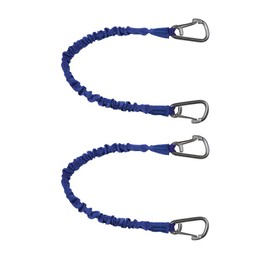 Extreme Max 3006.2903 BoatTector High-Strength Line Snubber & Storage Bungee, Value 2-Pack - 18" with Medium Hooks, Blue