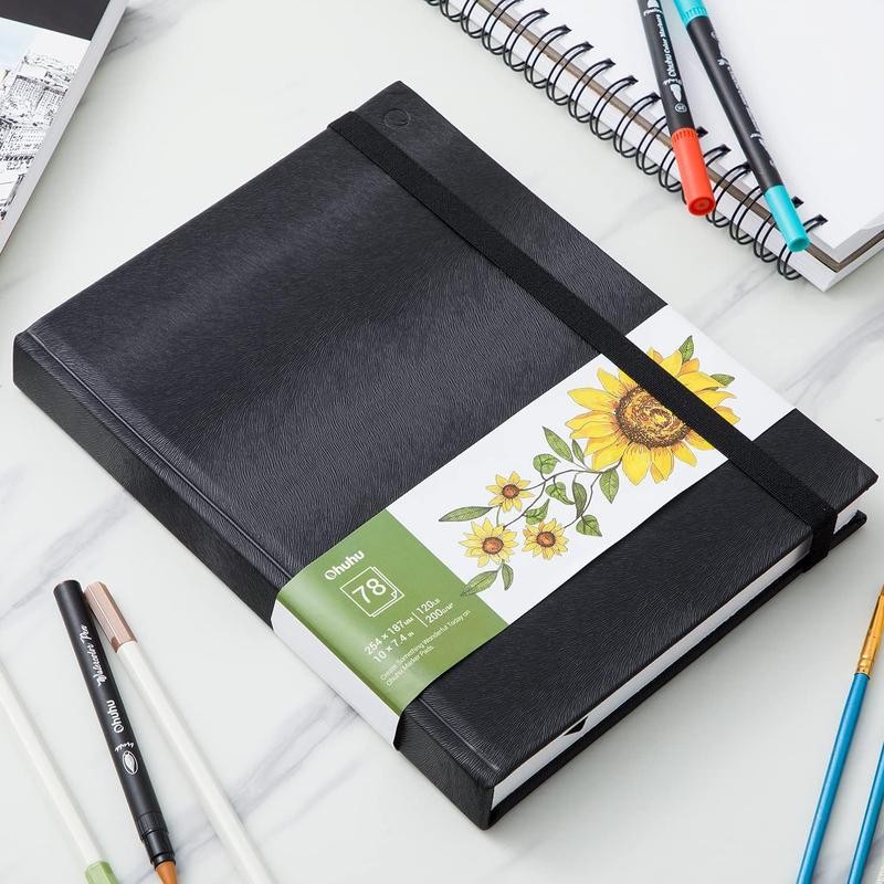 Ohuhu Marker Pads Art Sketchbooks for Markers, 120LB Heavyweight, Acid-Free:_6.9''