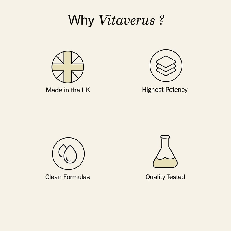 VITAVERUS Vitamin D3 4000 IU Supplement, with K2, Zinc &