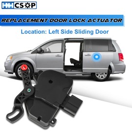Left Driver Side Sliding Door Lock Actuator Replacement for Chrysler Town & Country Dodge Grand Caravan 2008 2009 2010 2011 2012 2013 2014 2015 2016 2017 2018 2019 2020 Replaces# 5020679AB