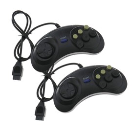 YINETTECH 6 Button Game Controller Wired Joypad Replacement For Sega Mega Drive & Genesis