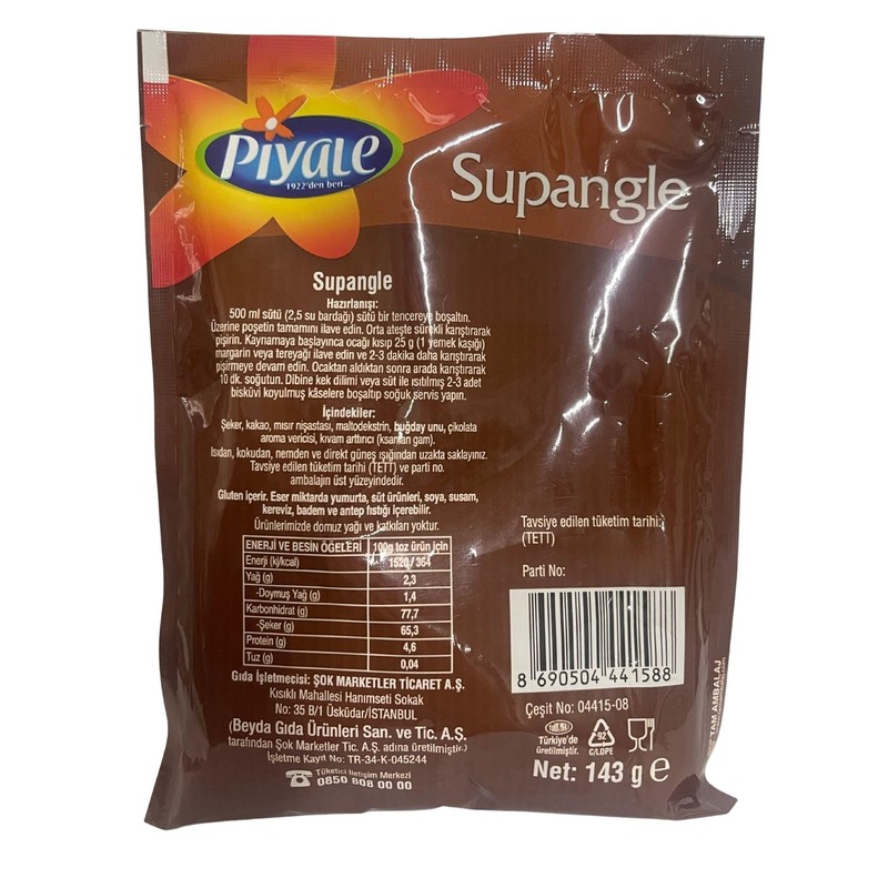 VHD Piyale Supangle Chocolate Instant Pudding – Supangle, Cikolatalı Puding,