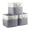 Mangata Fabric Storage Basket, Canvas Cube Storage Boxes 25x25x25cm for