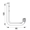 SECOTEC 8 x Universal Hooks Galvanised 80 x 120 mm