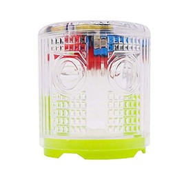 Luz de advertencia solar estroboscópica con base magnética fuerte, LED de alto brillo intermitente de 360° control inalámbrico se enciende automáticamente IP65 impermeable para construcción, tráfico,
