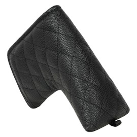 Golf Blade Ping-type Putter Head Cover Magnetic Closure Golf Club Protector Simple Black Pu Leather