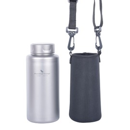 Boundless Voyage Ti3013d Single-Layer Titanium Water Bottle Sports Water Bottle 1000 ml Titanium Leak-Proof Sports Bottle Wide Mouthed Titanium Canteen