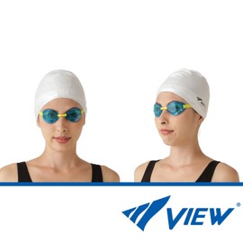 View V122SA AM BladeF Swimming Goggles, Racing, Non-Cushioned, 10 Years Old and Adult, Fina Approved Model, Equipped with SWIPE Anti-Fog Function, Aquamarine
