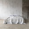 LinenMe Oatmeal Linen Plaid Rustico Fringe, 135 x 200 cm