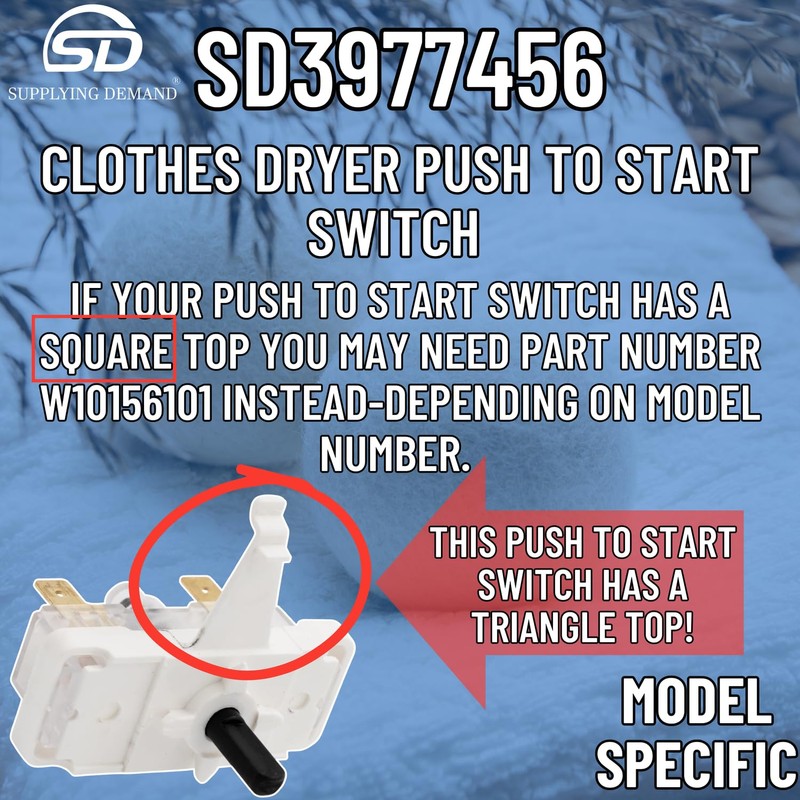 Supplying Demand 3977456 898073 Clothes Dryer Push to Start PTS