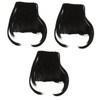 FOMIYES 3pcs Clip in Fake Hair Bangs Real Human Hair