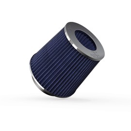K&N Filtro de Aire Universal con Abrazadera, Cónico, Diámetro 10 cm, Altura 12 cm, Azul, RG-1001BL