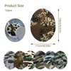 Pack of 12 Patch Stickers, Iron-On Patches, Camouflage Oval Shape