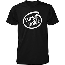 Hoodteez Turbo Inside, Turbo Boost Men's T-Shirt, XXL Black
