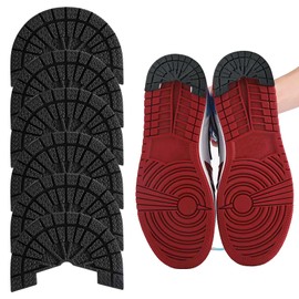 Friendship 3 Pairs 6 Pcs Heel Protector Heel Guard Sole Guard Sneakers Heel Wear Prevention Sole Repair Anti-Slip Protection for AJ1 Heel Plus Sole Repair Kit Shoe Care Kit (Black, C:25.5-26CM)