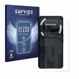 Savvies Pack of 6 Screen Protectors for Nothing Phone (3a) (Back) Screen Protector Film Ultra Transparent