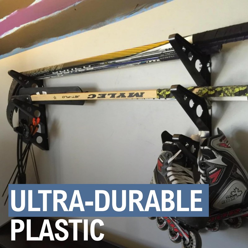 StoreYourBoard Hockey Stick Rack, Wall Mount Garage Storage for Sports