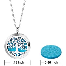 Essential Oil Necklace Diffuser Necklace Stainless Steel Not Fade Gift Set for Women and Girls