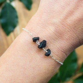 Lava Beaded Chain Bracelet in Sterling Silver