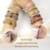 XSDSLS Pack of 4 Women's Crystal Beads Bracelet Boho Stretch