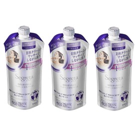 Segreta Washable Massage Beauty Cream Refill, 9.5 fl oz (285 ml) x 3 Packs