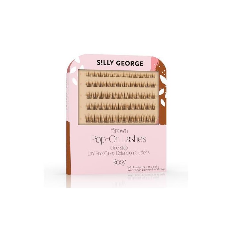 Silly George Pop-On Lashes - DIY 1-Step Pre-Glued Faux Eyelash