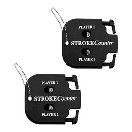 Jagowa 2PCS Mini Golf Score Counter Clicker with Dial Resetting Stroke Counter Portable Mini Golf Shot Counter with Key Chain