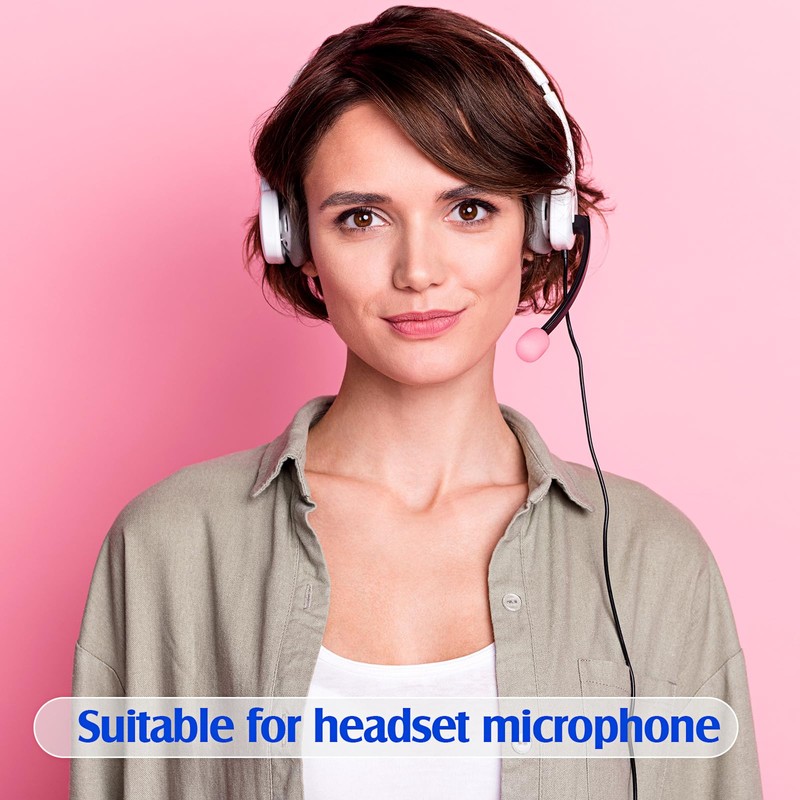 Juexica 30 Pcs Mini Size Lapel Headset Microphone Windscreen Sponge