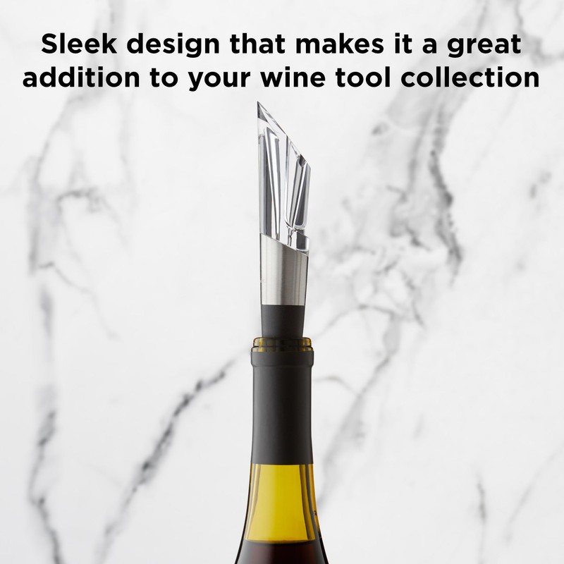Rabbit W6127 Wine Aerator and Pourer, Clear and Stainless Steel