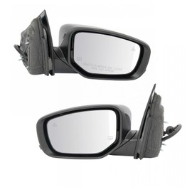 Driver & Passenger Side Mirror Set Power with Heat with Housing Turn Signal with Blind Spot Indicator Compatible with 2013-2015 Dodge Dart CH1320469 CH1321469