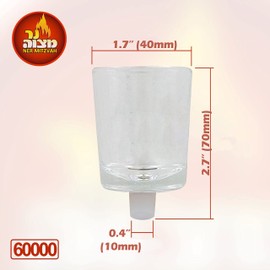 Ner Mitzvah Neironim Glass Shabbos Candle Holders with Safety Rubber - Premium Quality Clear Small Votive Cups, Standard Size for Neronim Shabbat Candles - Pack of 6