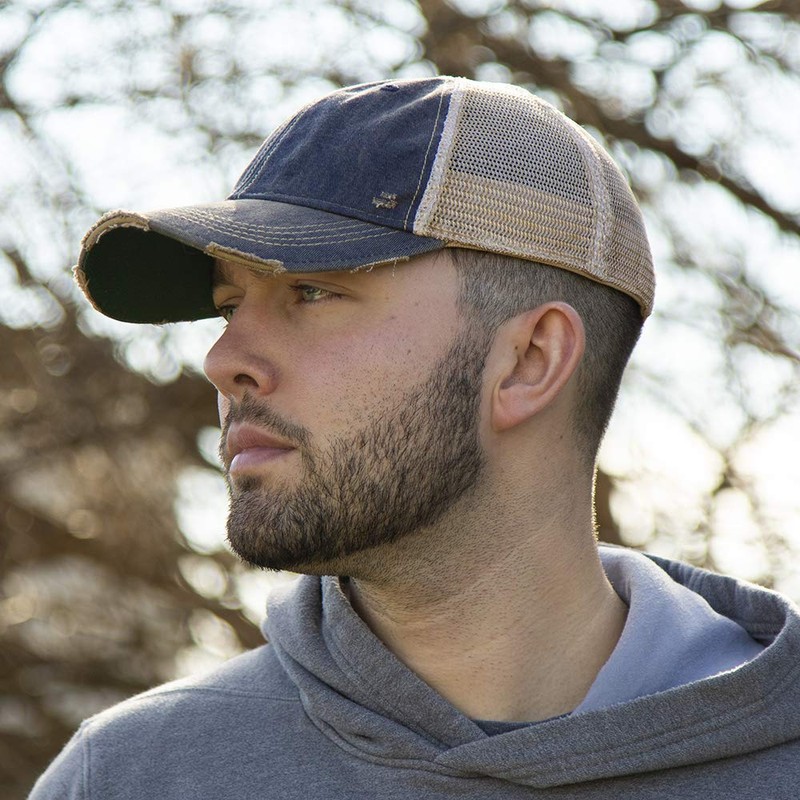 Gritty Bull - Gorra de bola, Azul marino/flor y brillo,