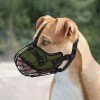 OOPSDOGGY Pitbull Dog Muzzle Reflective Metal Mask Secure Wire Basket