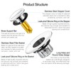 coamanug Bathtub Stopper | Shower Drain Hair Catcher, Pop-up Tub