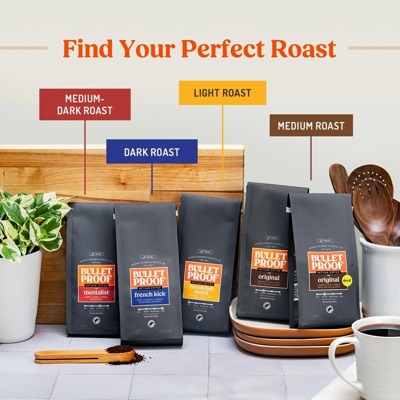Bulletproof Original Medium-Roast Single-Serve Coffee Pods, 24 Count, 100% Arabica