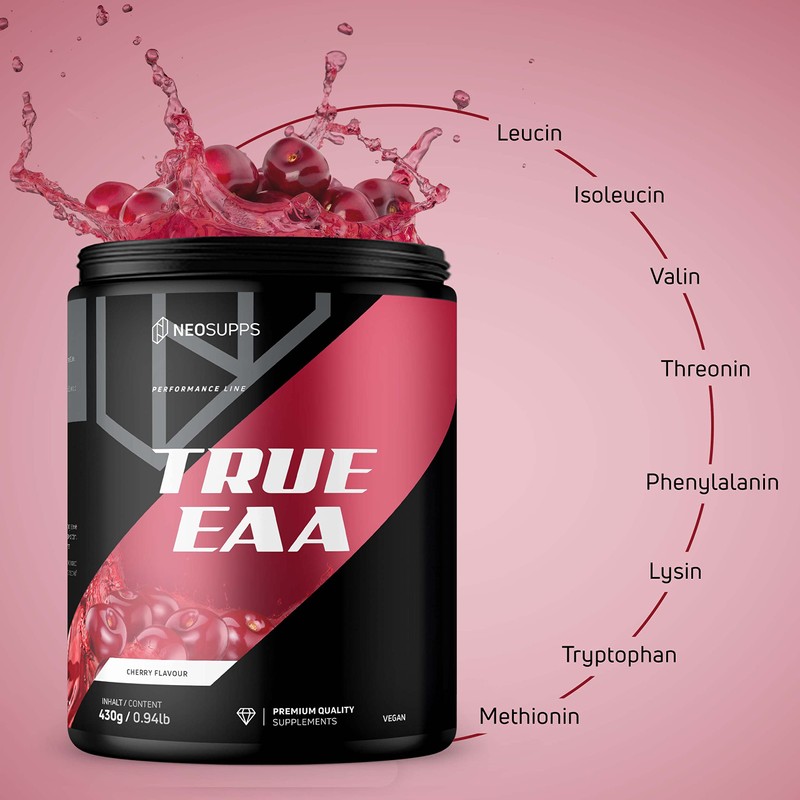 NEOSUPPS EAA Powder - Cherry, 430 g, High-Quality Essential Amino