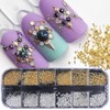 GZMAYUEN Nail Art Beads Micro Caviar for Nails, 0.3-3 mm