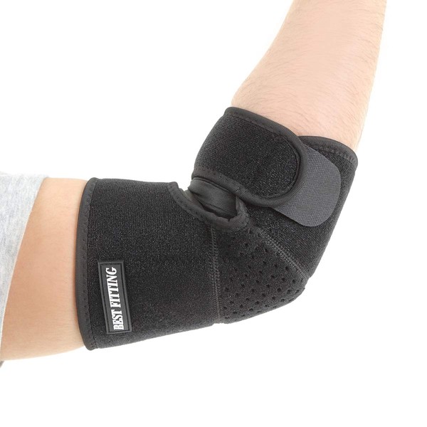 Elbow Supporter, Elbow Fixation, Elbow Joint Protection, Breathable, Anti-Slip, Ligament Protection, Injury Prevention, Left and Right Use, Size (S 7.5 - 9.1 inches (19 - 23 cm))
