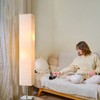 Modern Floor Lamp, Dimmable 3 Levels Brightness Paper Tall Lamp